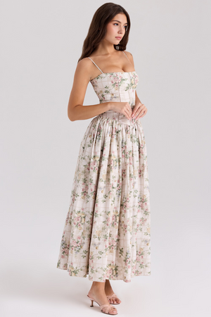 Maxi Dress Shaping Floral Print – Imogen - Hadassha