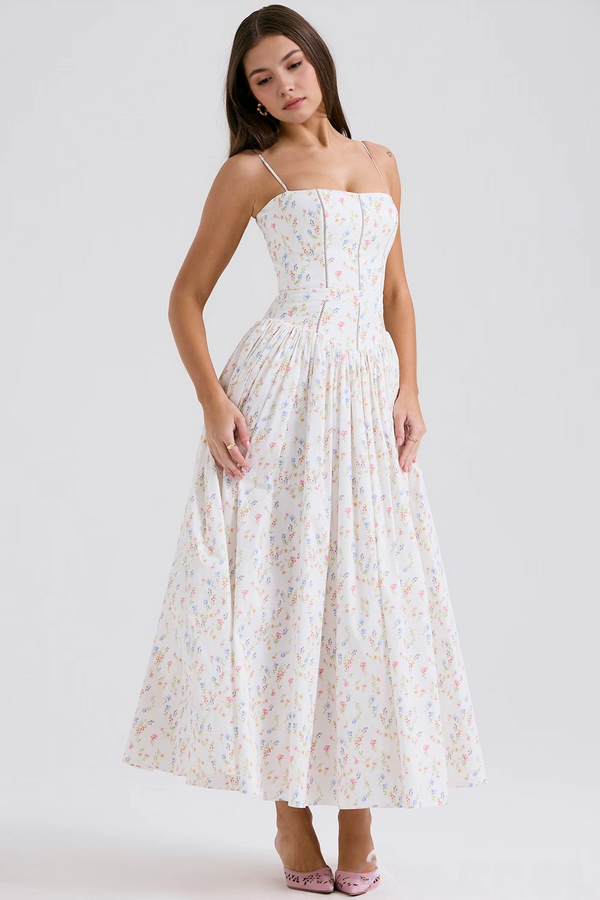Maxi Dress Shaping Floral Print – Imogen - Hadassha