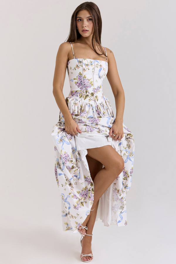 Maxi Dress Shaping Floral Print – Imogen - Hadassha