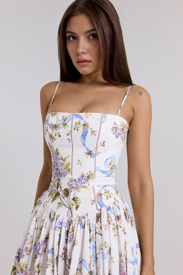 Maxi Dress Shaping Floral Print – Imogen - Hadassha