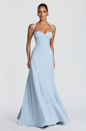 Maxi Gown Sculpted Waist – Celeste - Hadassha
