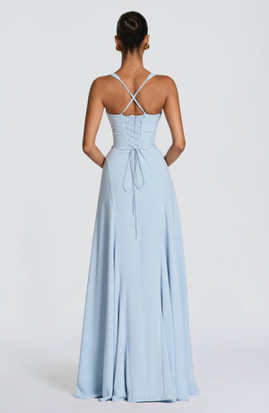 Maxi Gown Sculpted Waist – Celeste - Hadassha