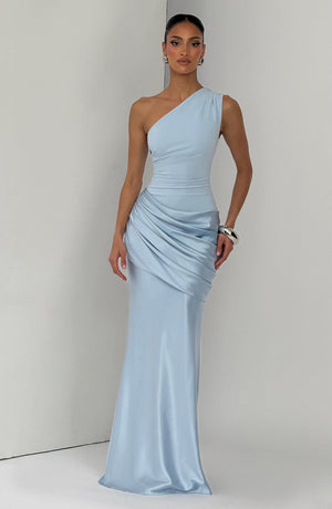 Mermaid Maxi Dress Figure-Flattering Satin - Patty - Hadassha 