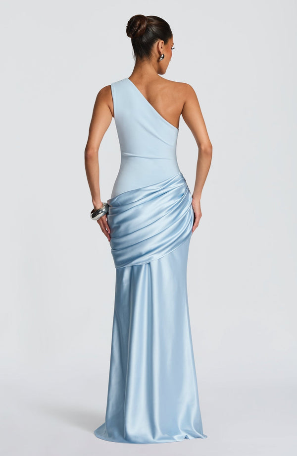 Mermaid Maxi Dress Figure-Flattering Satin - Patty - Hadassha 