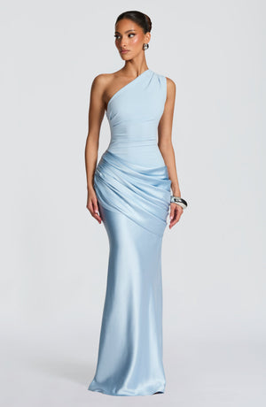 Mermaid Maxi Dress Figure-Flattering Satin - Patty - Hadassha 