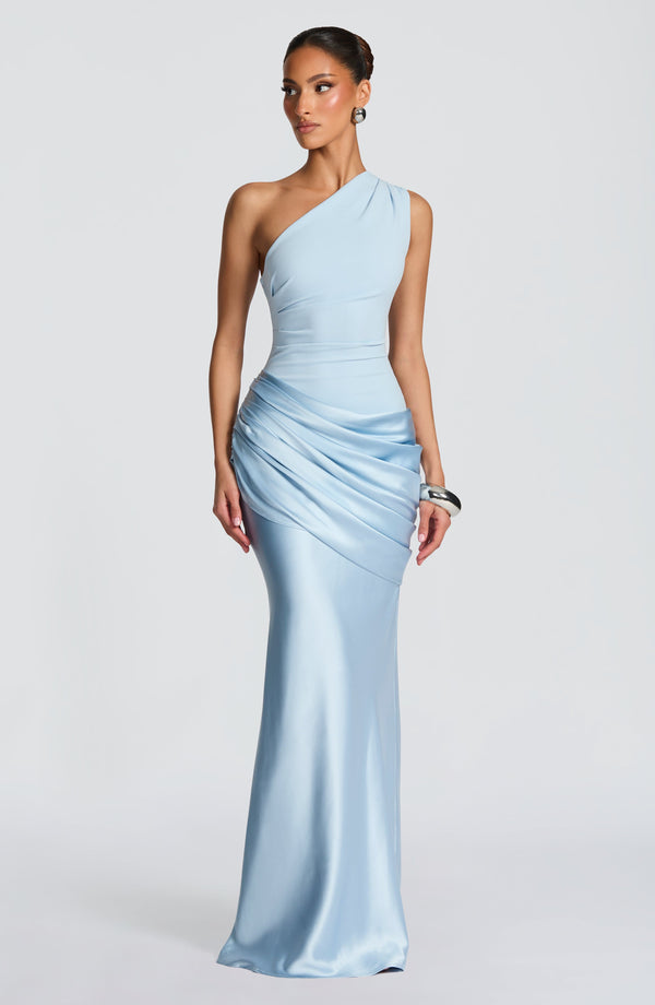Mermaid Maxi Dress Figure-Flattering Satin - Patty - Hadassha 