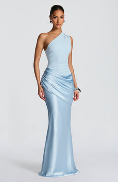 Mermaid Maxi Dress Figure-Flattering Satin - Patty - Hadassha 