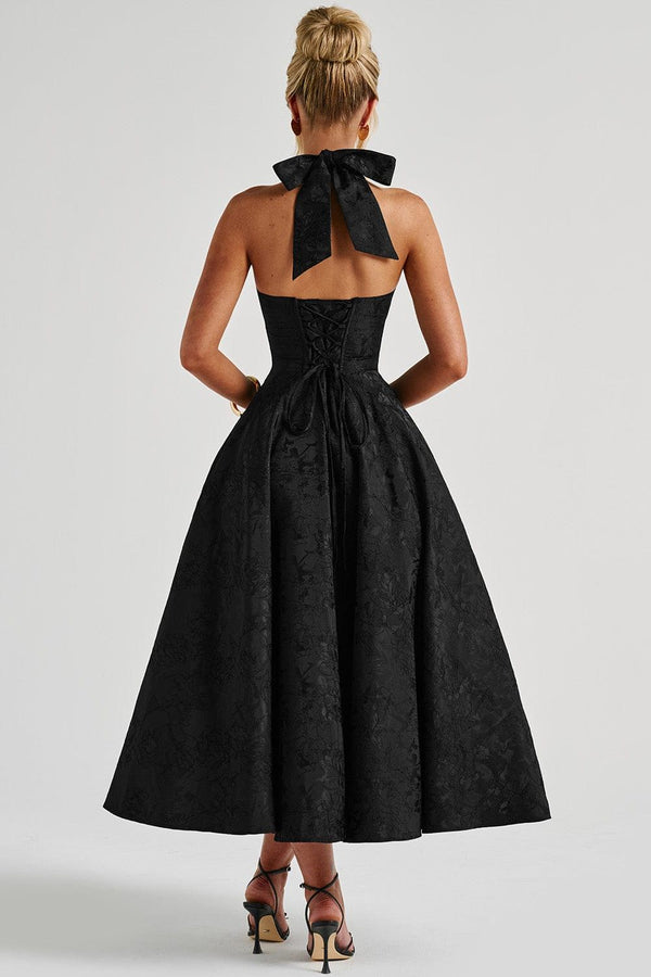 Midi Dress Figure-Flattering Satin – Amelia - Hadassha