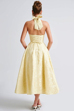 Midi Dress Figure-Flattering Satin – Amelia - Hadassha