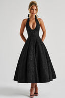 Midi Dress Figure-Flattering Satin – Amelia - L - Hadassha