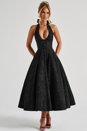 Midi Dress Figure-Flattering Satin – Amelia - L - Hadassha