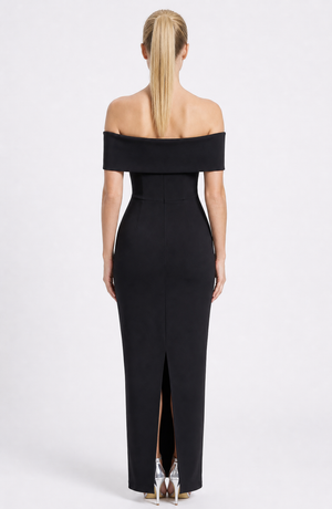 Off-Shoulder Embellished Bodycon Dress – Lucienne - Hadassha