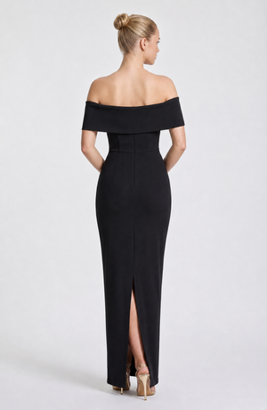 Off-Shoulder Embellished Bodycon Dress – Lucienne - Hadassha