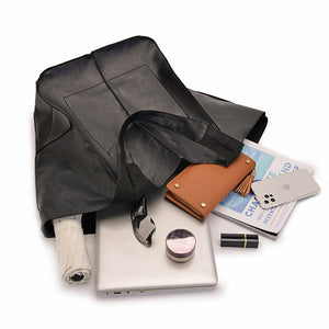 Oversized Scratch-Resistant Vegan Leather Tote – Odette - Hadassha