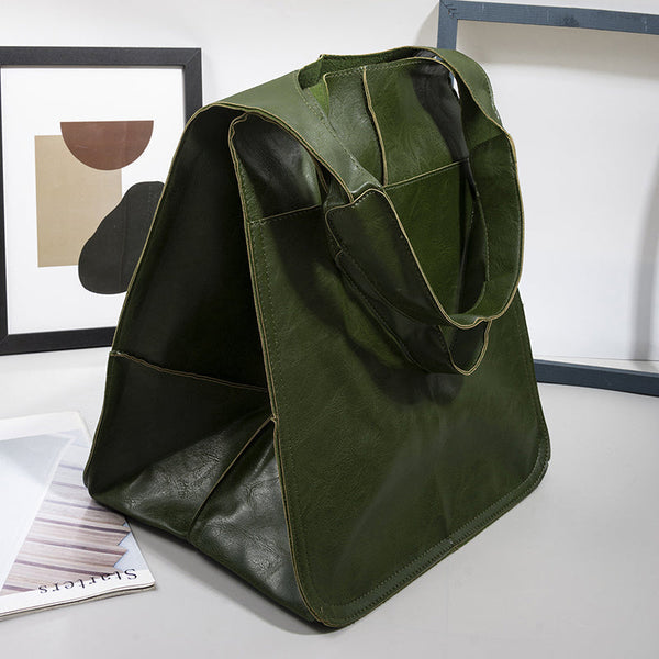 Oversized Scratch-Resistant Vegan Leather Tote – Odette - Hadassha