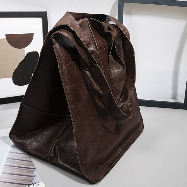 Oversized Scratch-Resistant Vegan Leather Tote – Odette - Hadassha