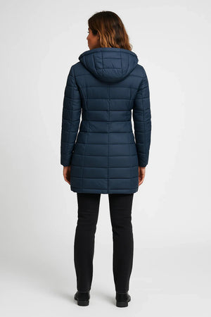 Quilted Puffer Coat Mid-Length Lightly Fitted – Elspeth - Hadassha
