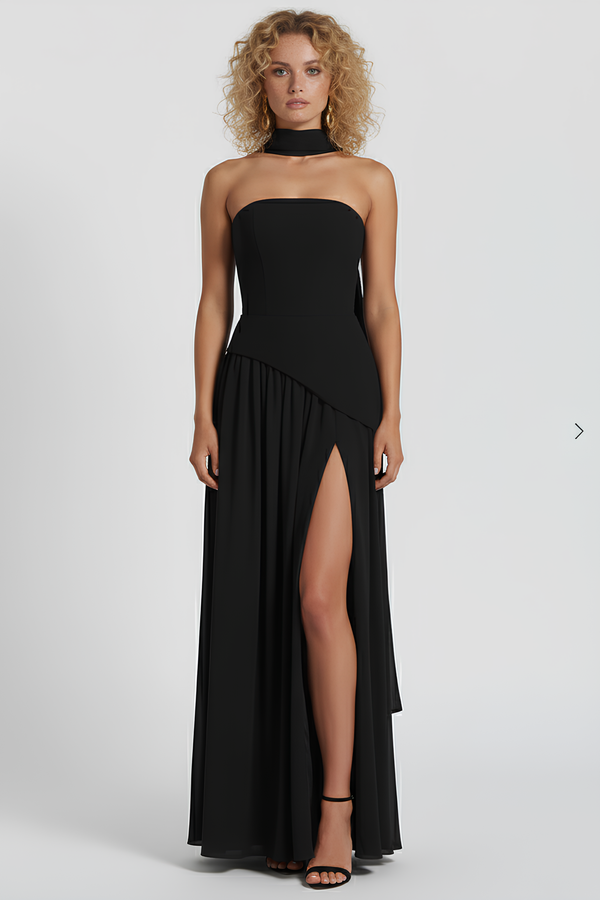 Shaping Asymmetric Dress – Harriet - Black - Hadassha