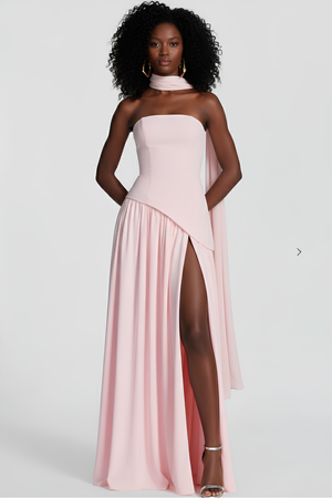 Shaping Asymmetric Dress – Harriet - Pink - Hadassha