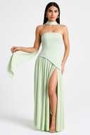 Shaping Asymmetric Dress – Harriet - Pistachio - Hadassha