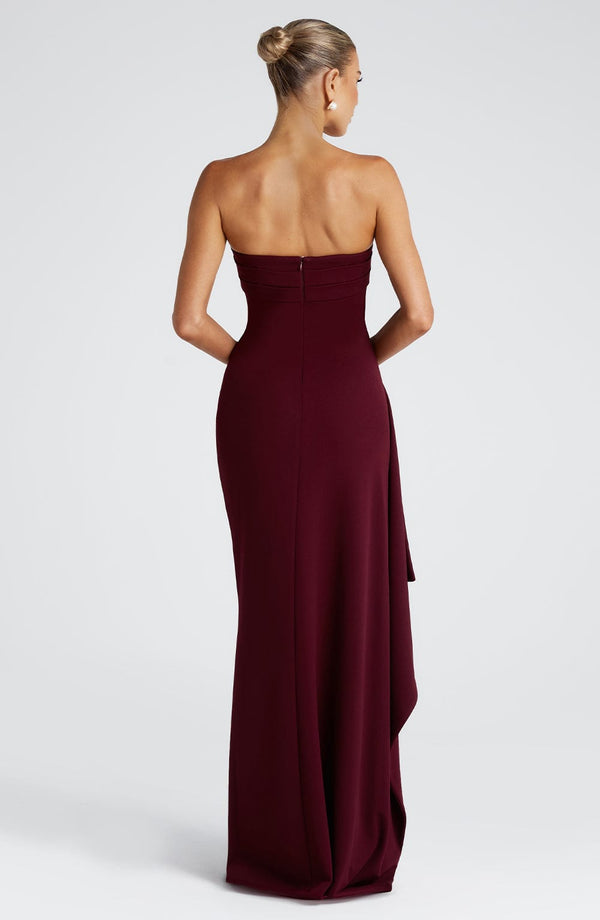 Side-Slit Maxi Dress Figure-Flattering – Lucelia