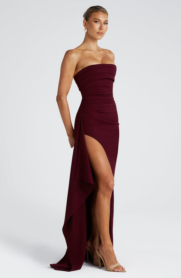 Side-Slit Maxi Dress Figure-Flattering – Lucelia