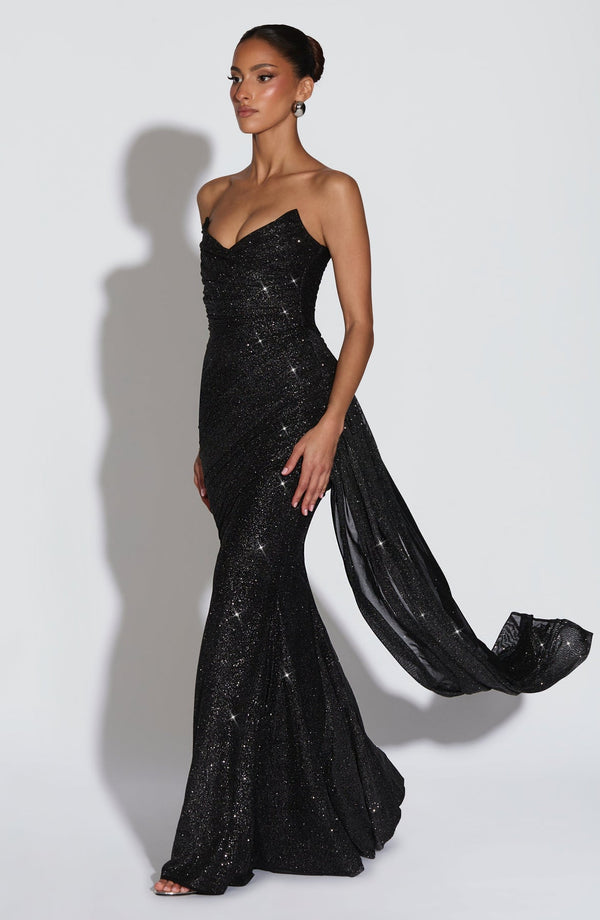 Sparkle Maxi Dress Structured Bust – Ashika - Hadassha