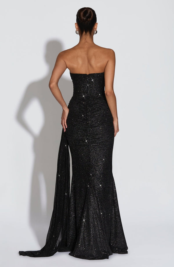 Sparkle Maxi Dress Structured Bust – Ashika - Hadassha
