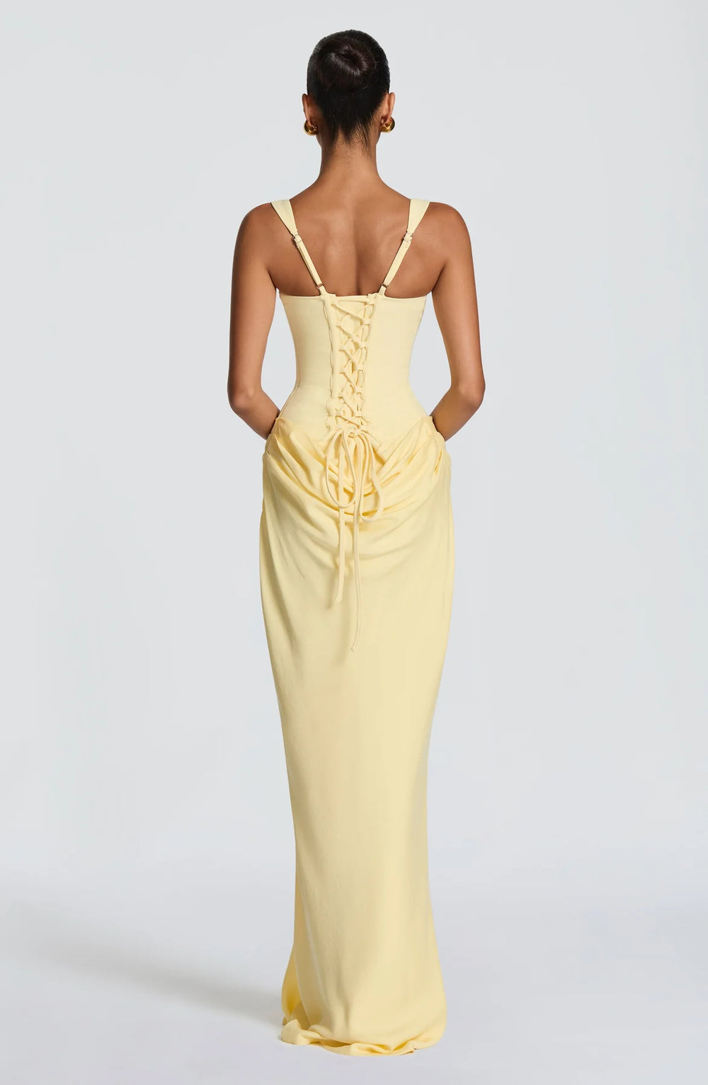 Square Neck Maxi Dress Structured Lyocell - Hadassha