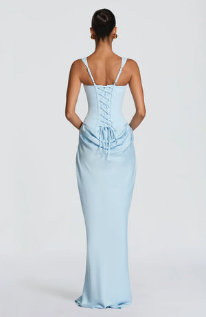 Square Neck Maxi Dress Structured Lyocell - Hadassha