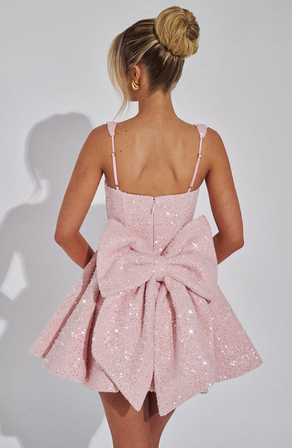 Square Neck Mini Dress Tie-Back – Blythe - Hadassha