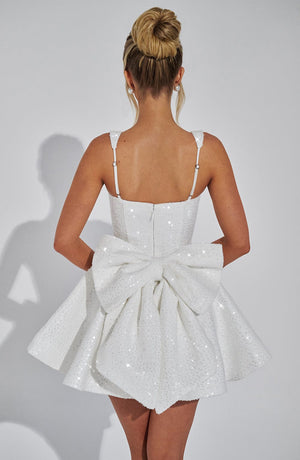 Square Neck Mini Dress Tie-Back – Blythe - Hadassha