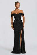 Strapless Bodycon Maxi Dress Sequin – Ondine - Hadassha