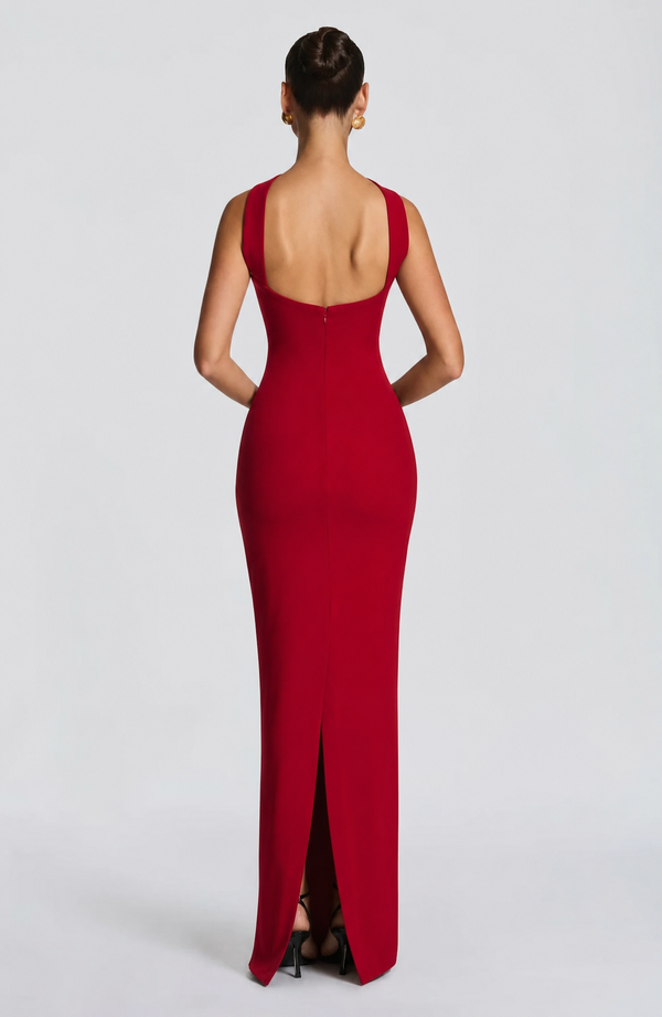 Strapless Bodycon Maxi Dress Side Slit – Brielle - Hadassha
