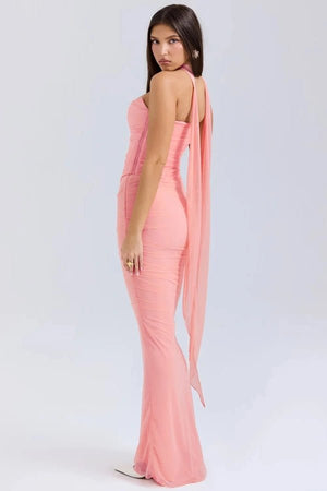 Strapless Corset Dress Sculpting Sheer Mesh – Freya - Hadassha