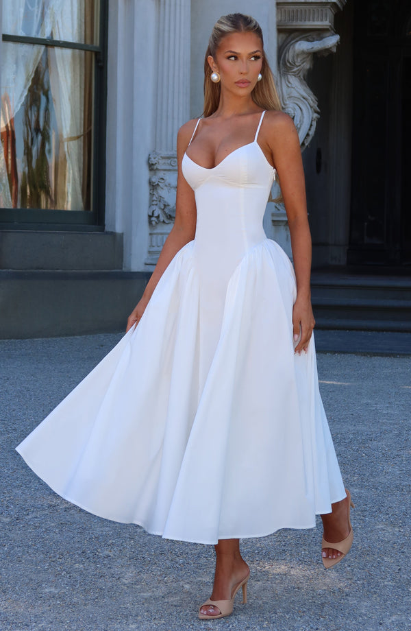Sweetheart Midi Dress Lace-Up Back – Florence - Hadassha