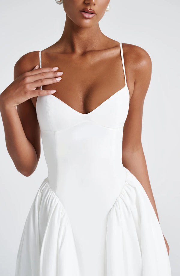 Sweetheart Midi Dress Lace-Up Back – Florence - Hadassha