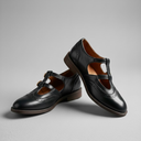 T-Bar Mary Jane Flats Cushioned Insole – Marjorie - Black - Hadassha