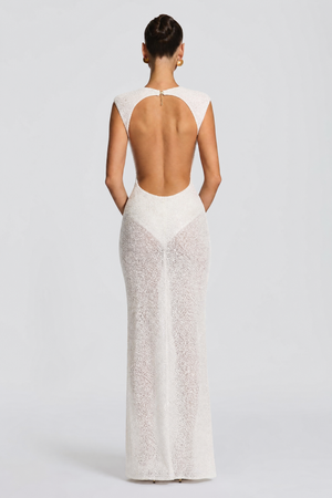Textured Bodycon Maxi Dress – Solene - Hadassha