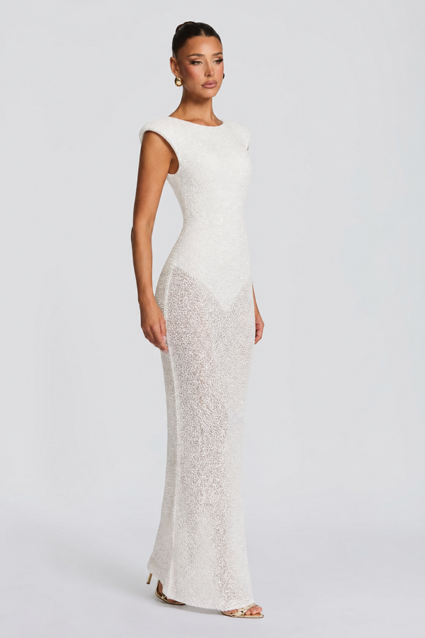Textured Bodycon Maxi Dress – Solene - Hadassha